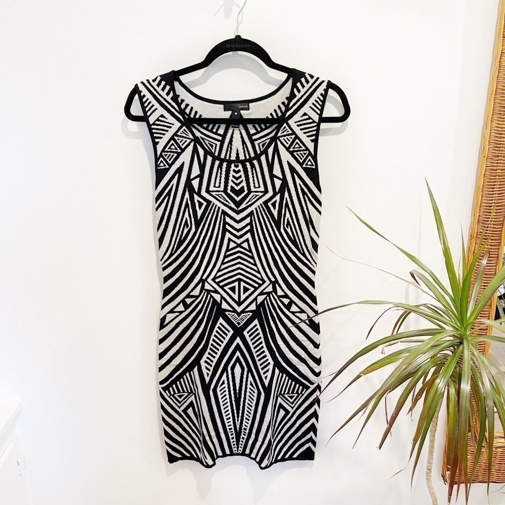 Aqua Geometric Print Mini dress - M